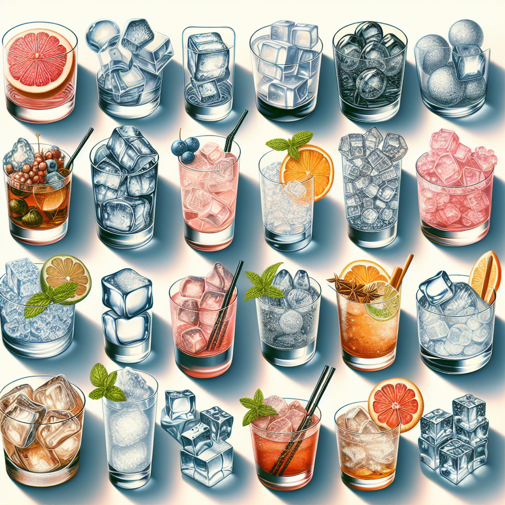 Wpływ kształtu i wielkości kostek lodu na smak i prezentację napojów