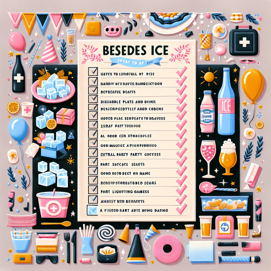 Checklist: Co warto mieć pod ręką oprócz lodu podczas obsługi imprezy?