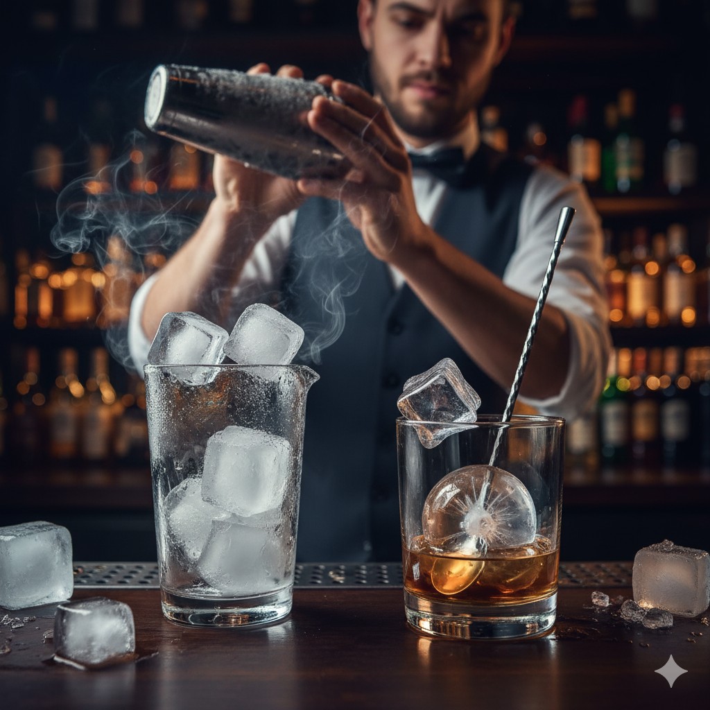 Jak wpływa temperatura lodu na mieszanie drinków? temperatura lodu drinki Ice Wars - dostawa kostek lodu 24/7